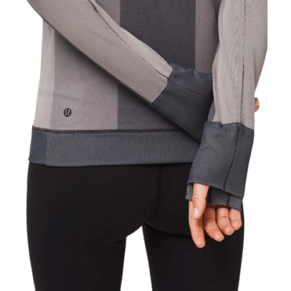 Lululemon Ebb to Train Jacket *Abstract Black / Dark Chrome size 6